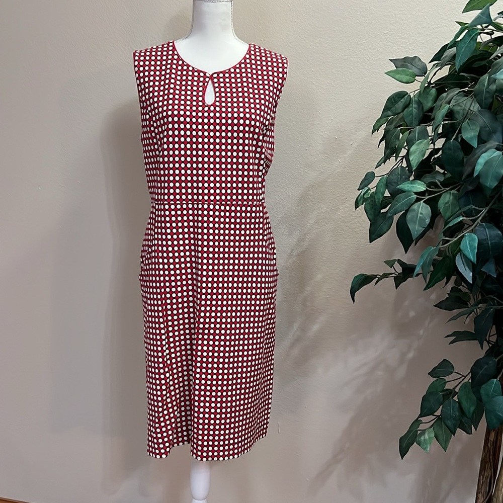 Lands' End Red, White And Blue Dress